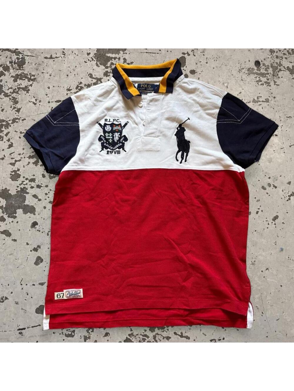 Insane multicolored Ralph Lauren big pony Rugby Polo Shirt